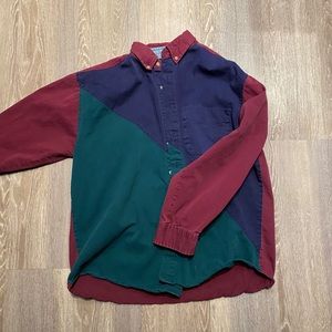 Vintage look Multi Color button down